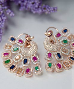 Peacock statement studs